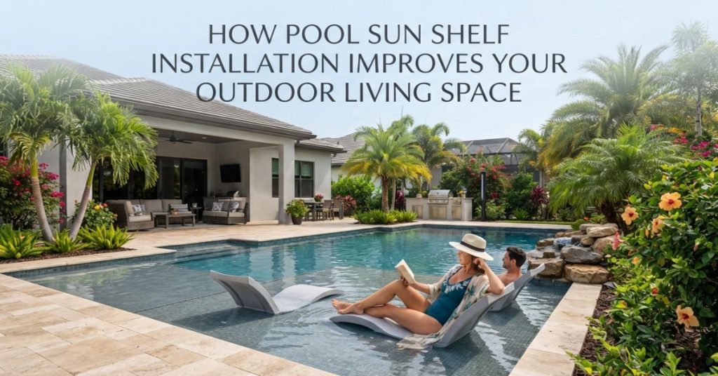 Pool Sun Shelf Installation