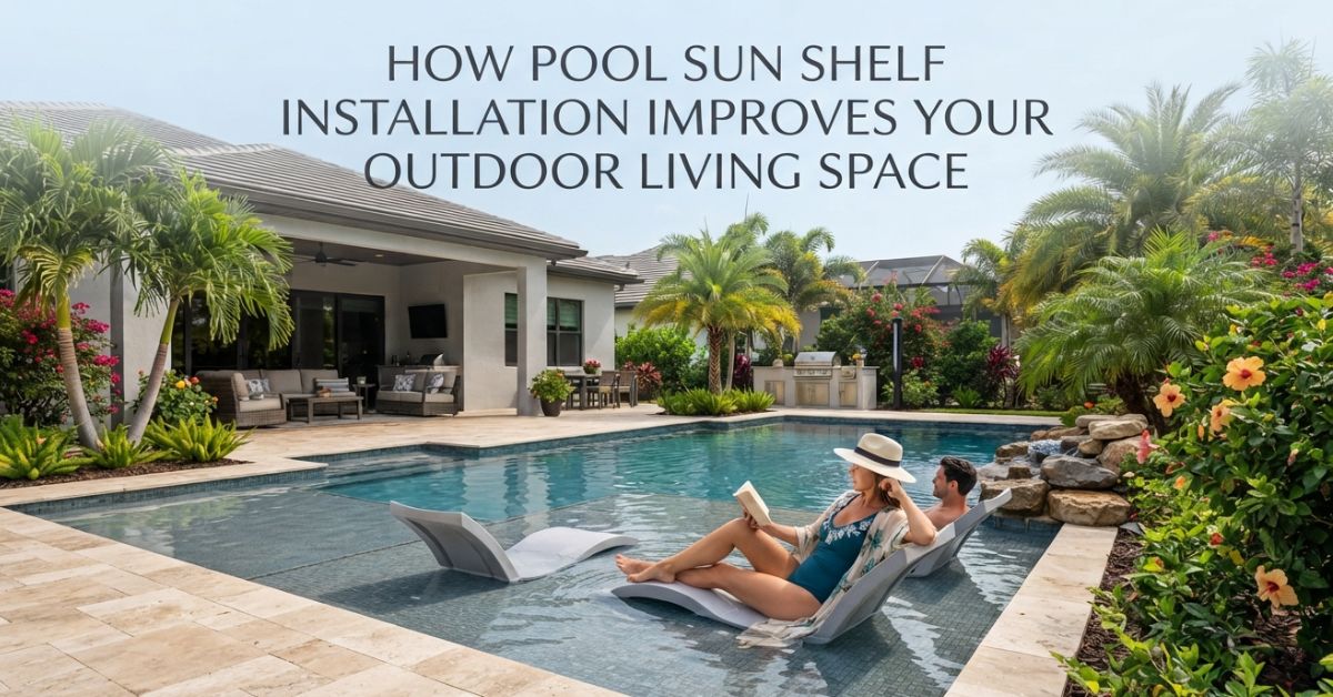 Pool Sun Shelf Installation